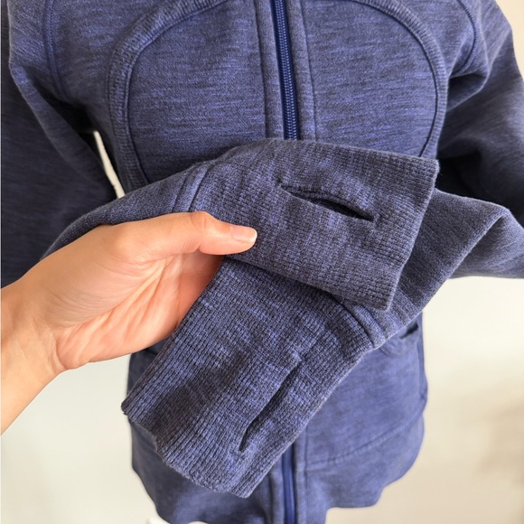 Lululemon Scuba Heathered Navy Blue Zip-Up  Sweater - Picture 3 of 6